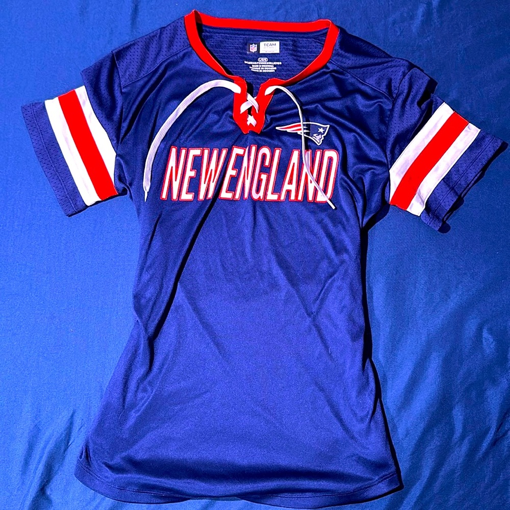 New England Patriots Lace Up Jersey (sparkles)